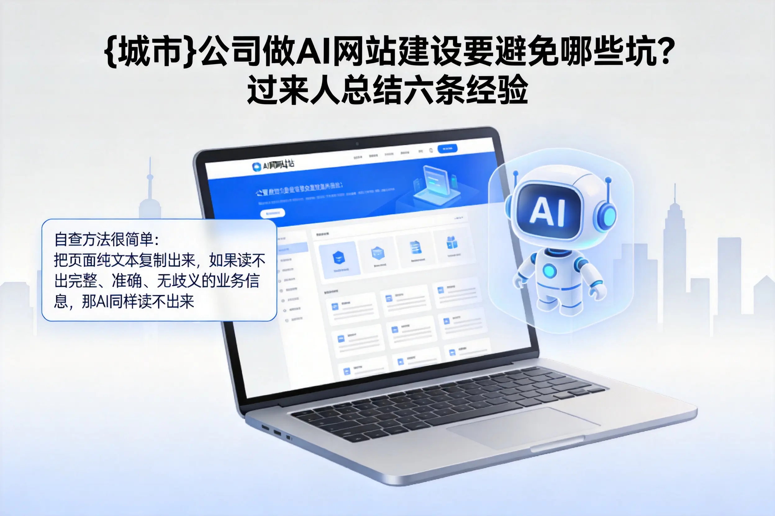 青海公司做AI网站建设要避免哪些坑？过来人总结六条经验