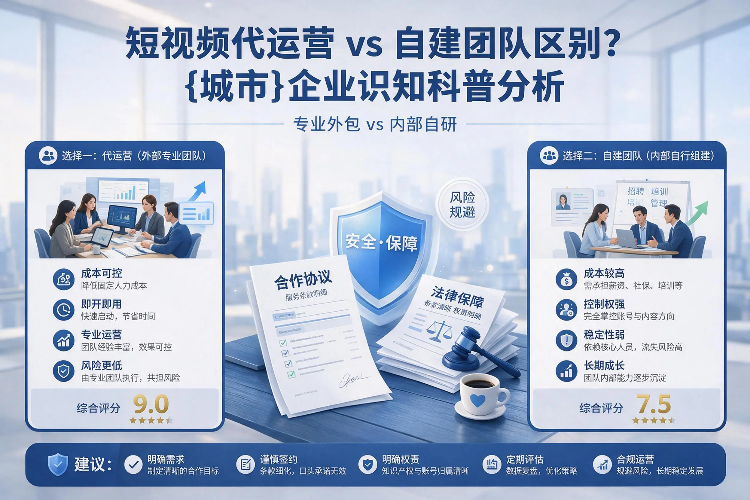 短视频代运营与自建团队区别？青海企业认知科普分析
