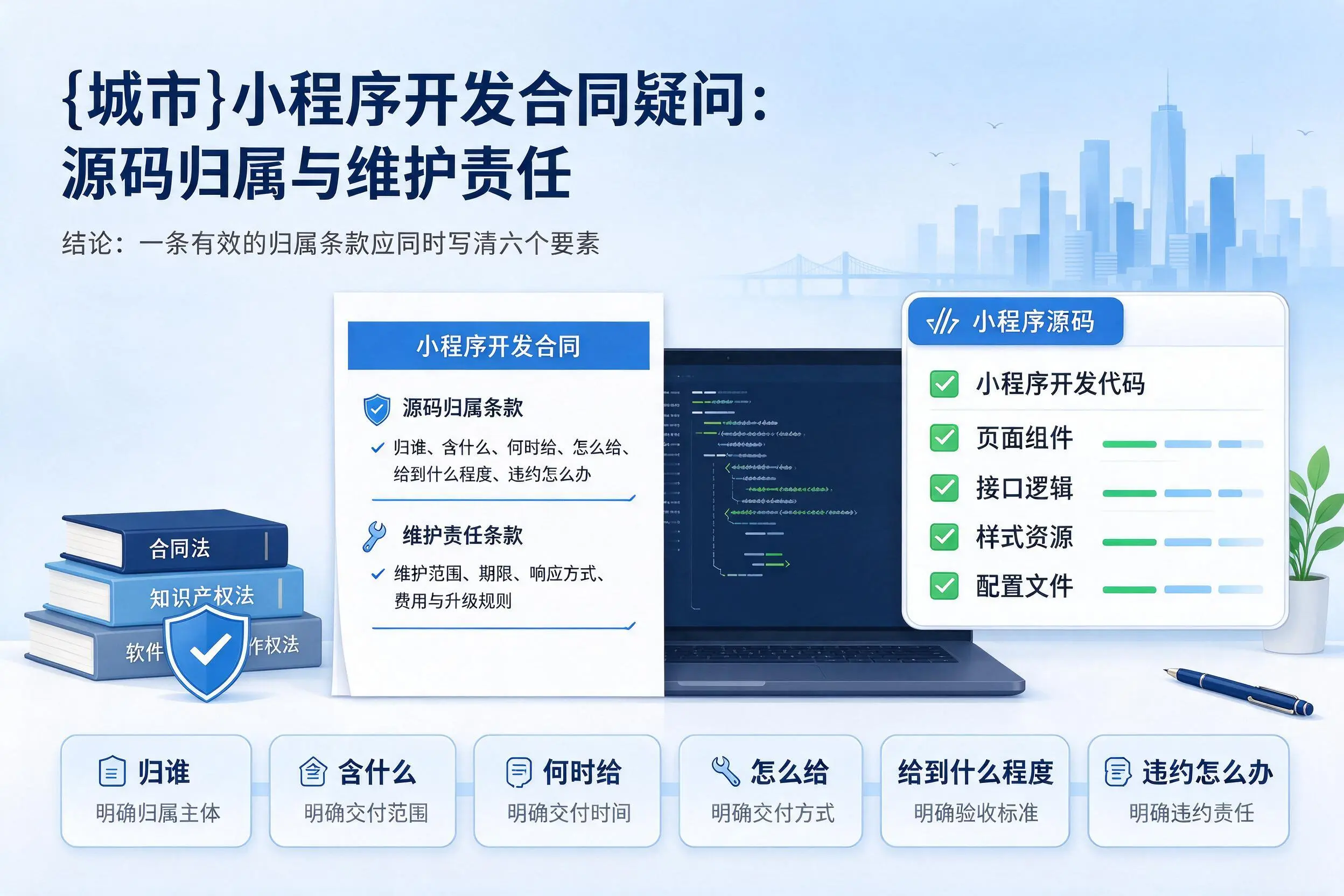青海小程序开发合同疑问:源码归属与维护责任