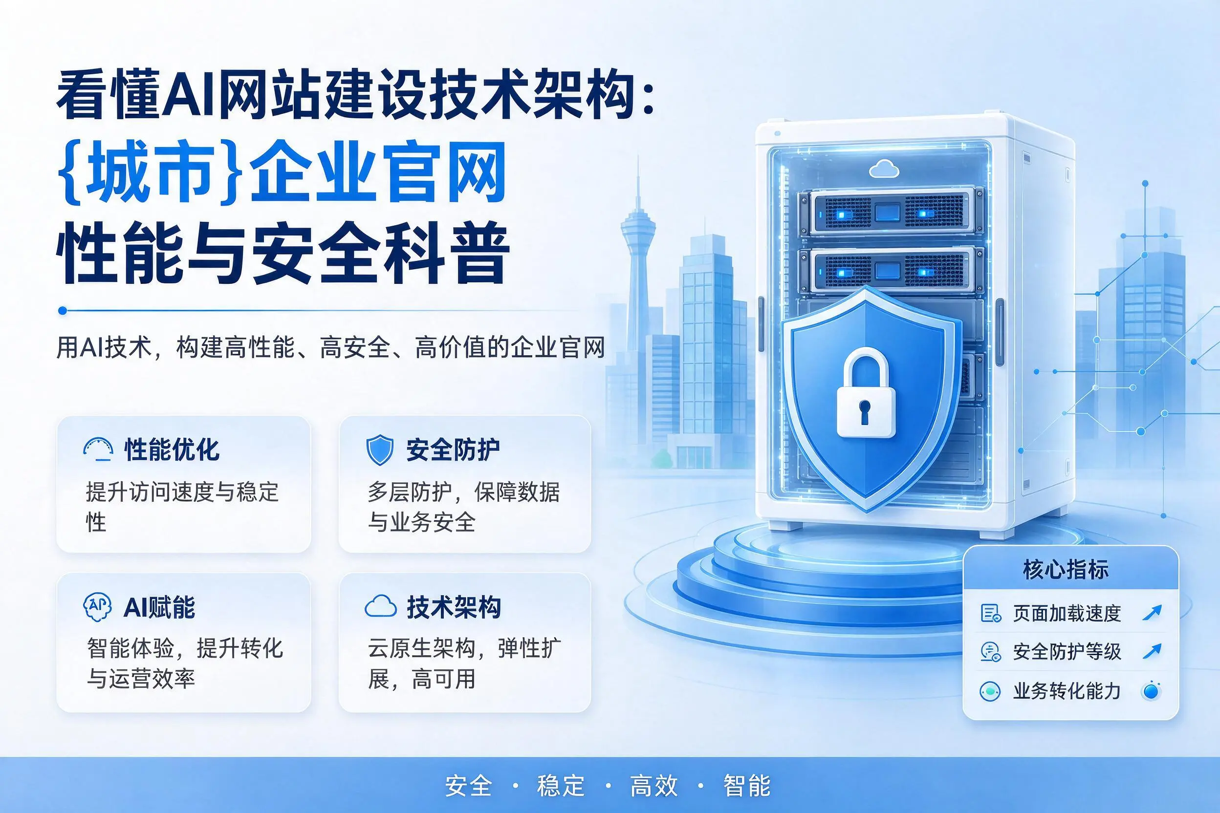 看懂AI网站建设技术架构:青海企业官网性能与安全科普