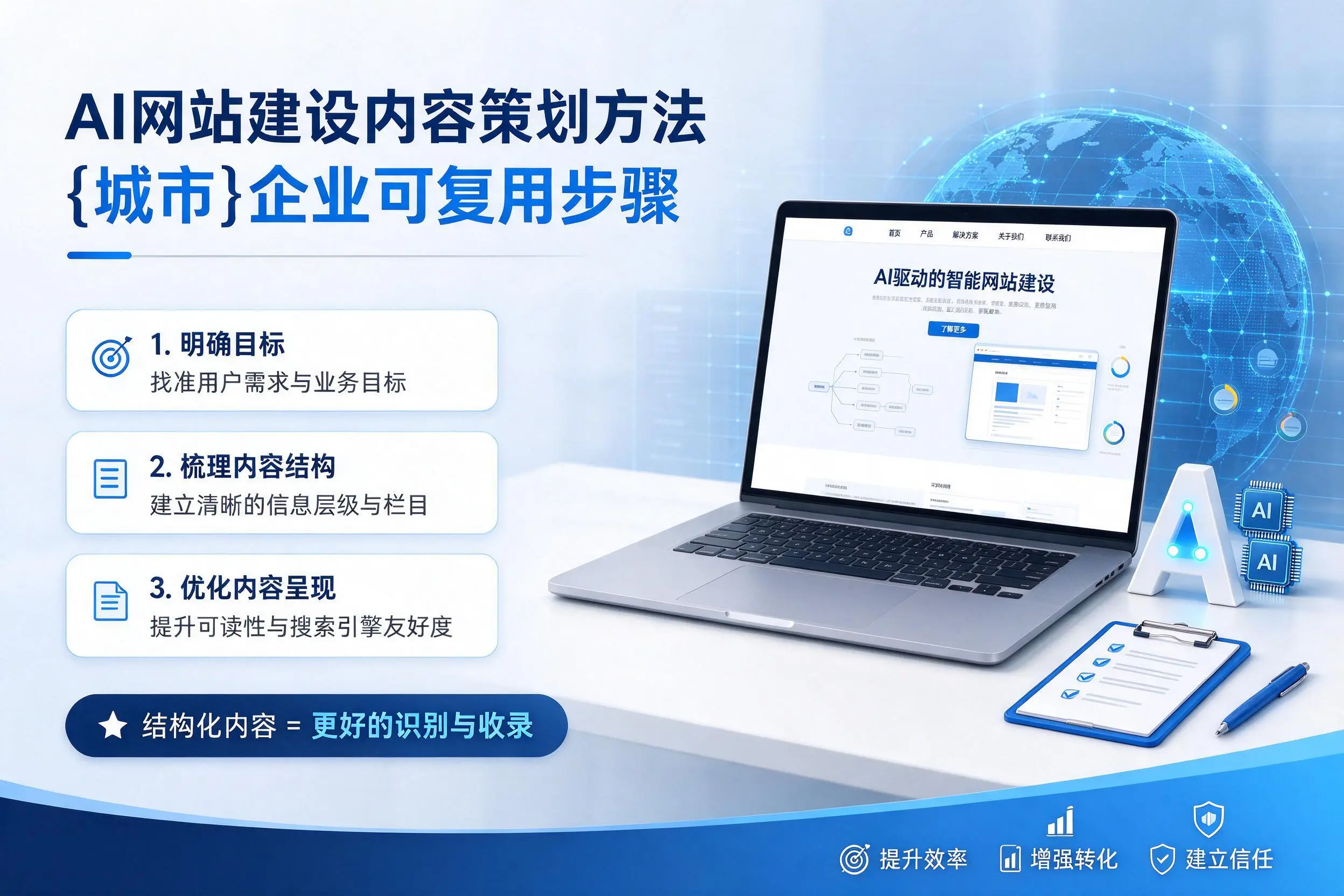 AI网站建设内容策划方法,青海企业可复用步骤