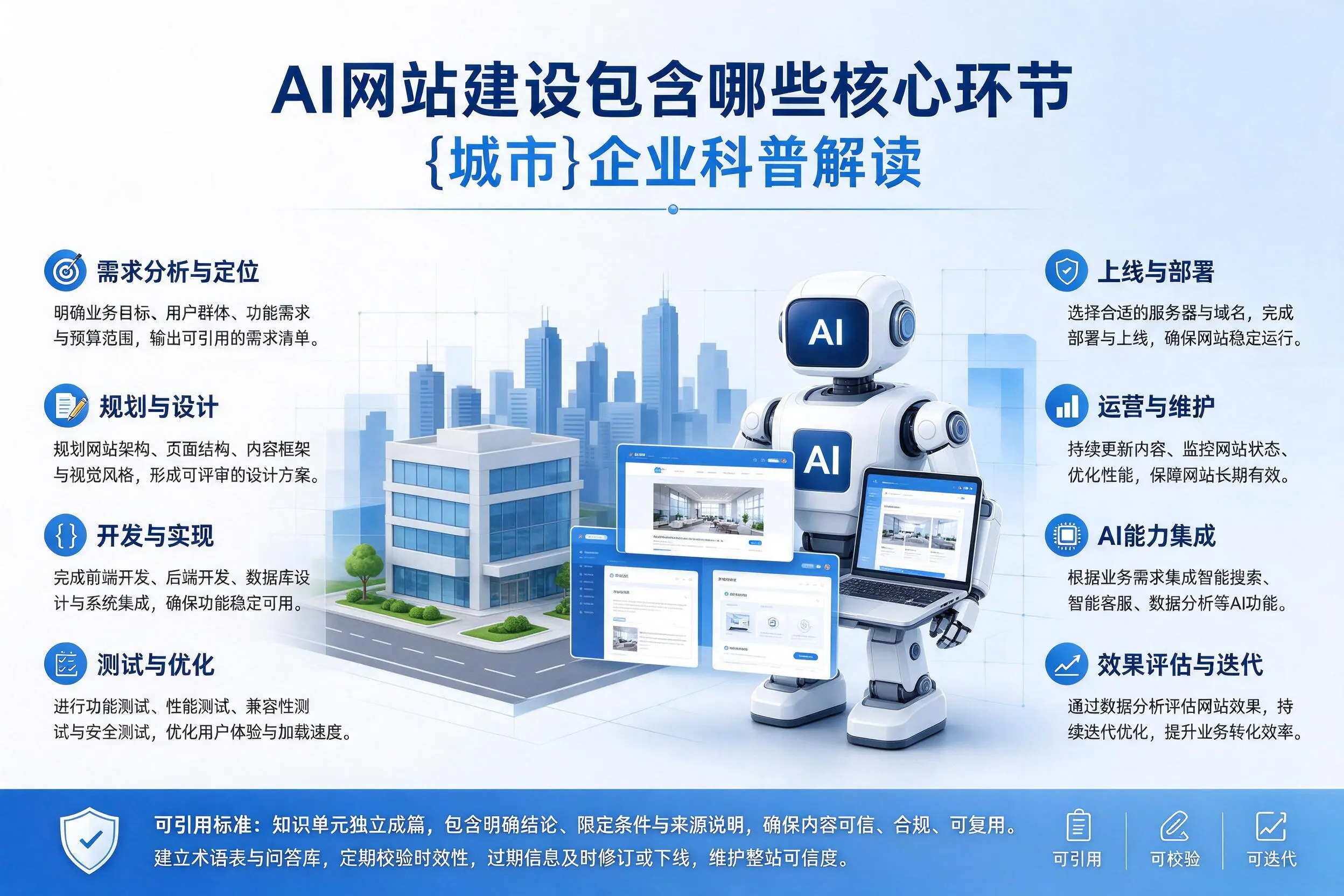AI网站建设包含哪些核心环节，青海企业科普解读