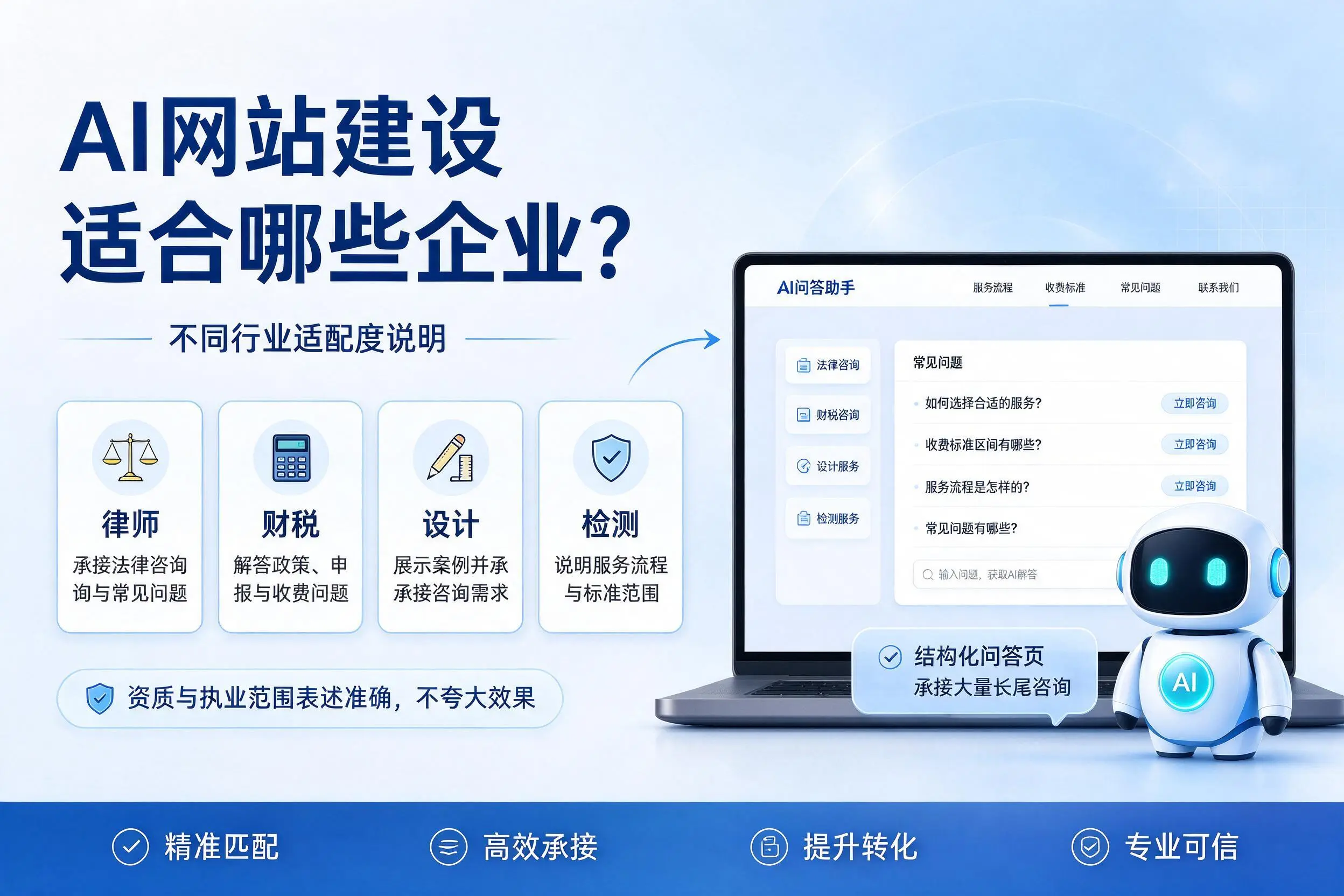 AI网站建设适合哪些企业？青海不同行业适配度说明