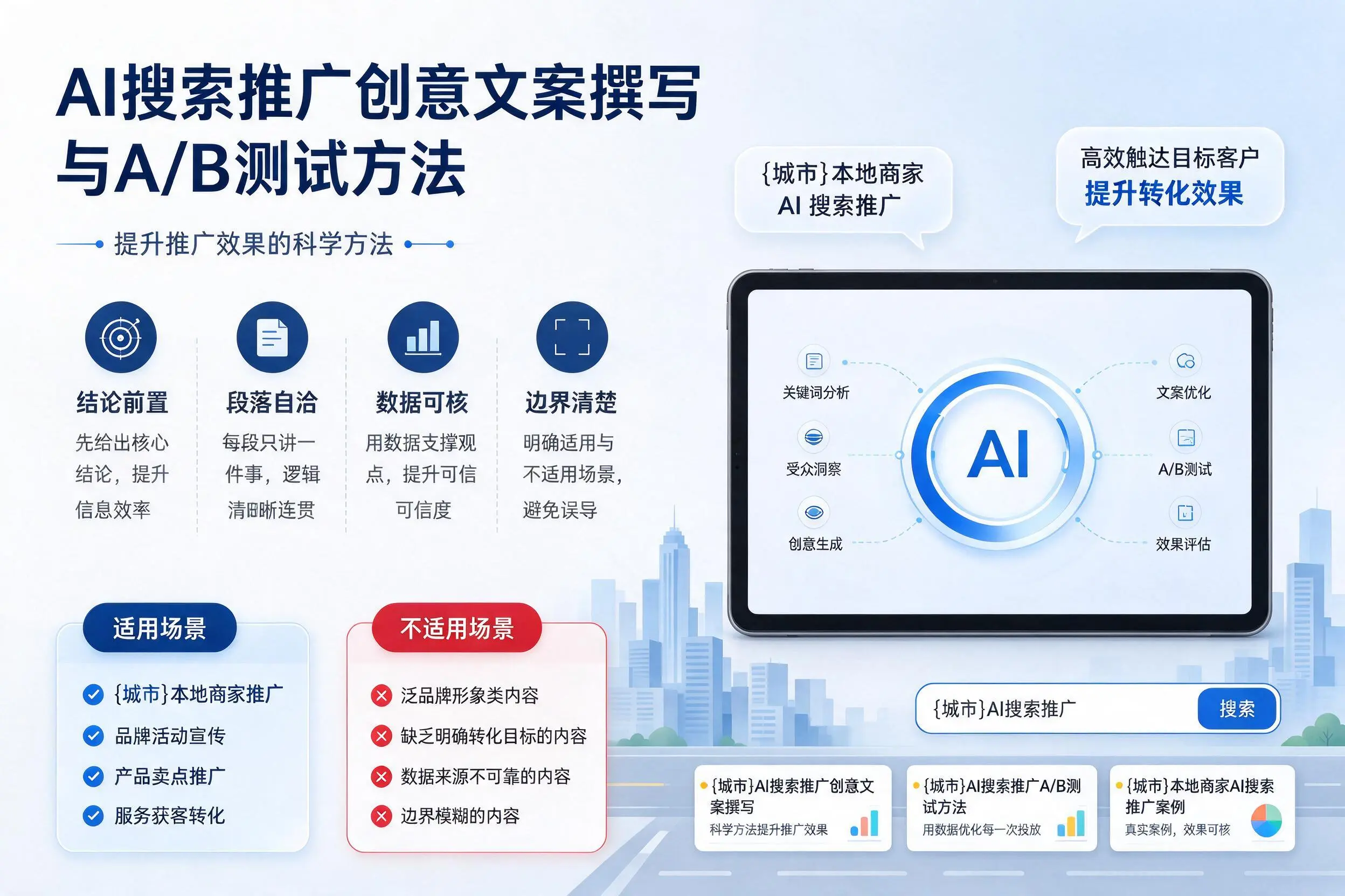 青海AI搜索推广创意文案撰写与A/B测试方法